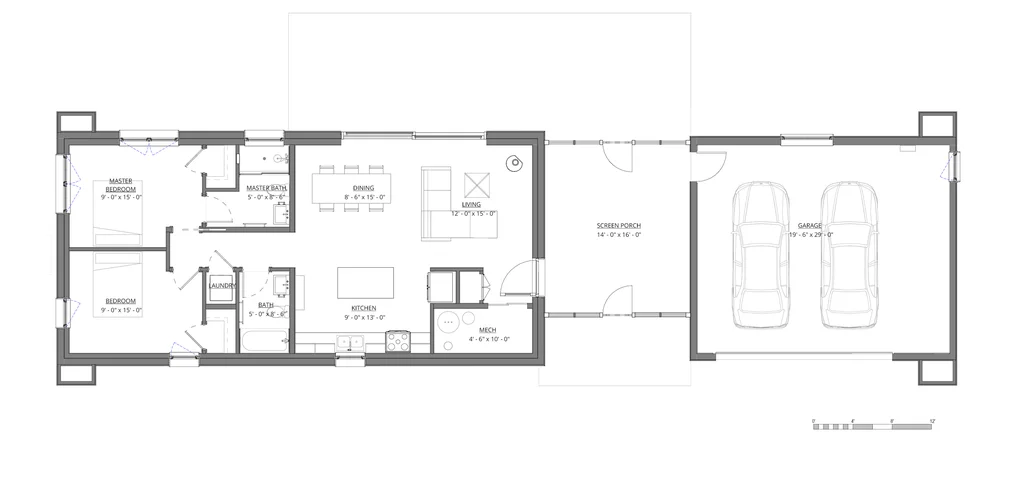 1100 Model floor plan