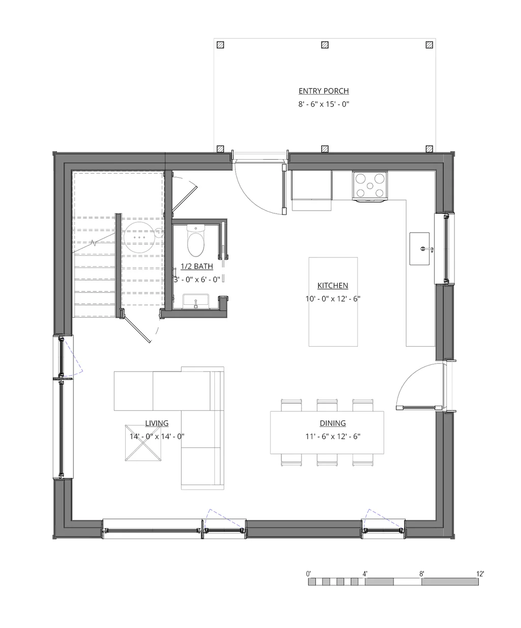 1400 Model floor plan