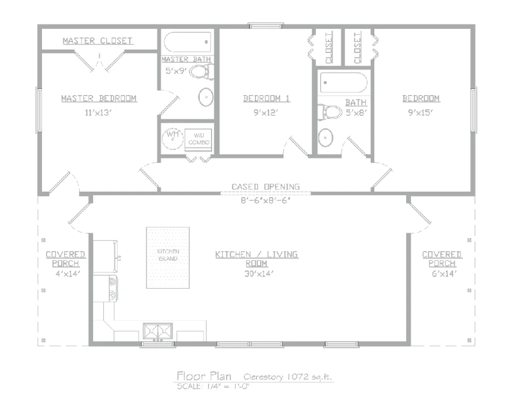 Contemporary 30x40 floorplan 1300x1033