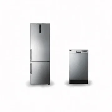 Stainless Steel Refrigerator and Dishwasher