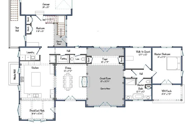 The Southold Level 1 Floor Plans by Yankee Barn Homes